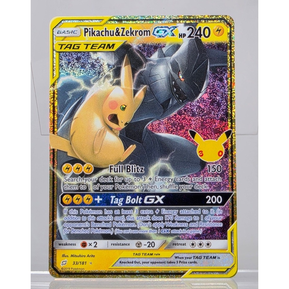 Pokemon 30th Celebration Pikachu & Zekrom GX Classic 33/181
